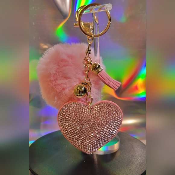 Customizable Pink Bag Charms / Keychains. - Picture 3 of 3